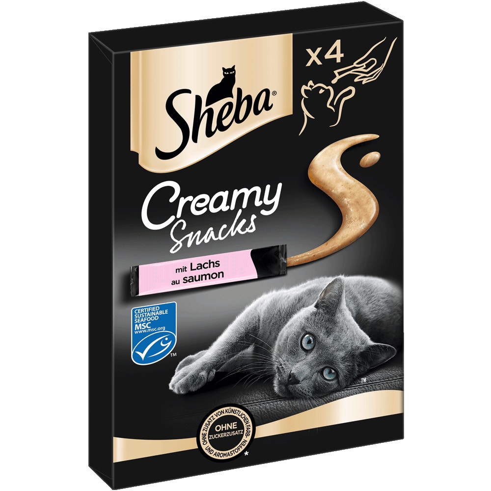mit Lachs MSC 4 x 12g - Creamy Snacks - 1