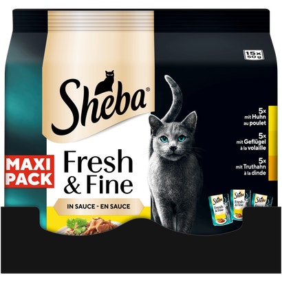 Fresh & Fine, Huhn, Geflügel & Truthahn in Sauce, Multipack, Portionsbeutel