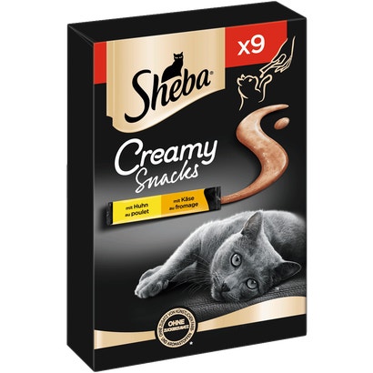 Creamy Snacks mit Huhn und mit Käse, Beutel Multipack