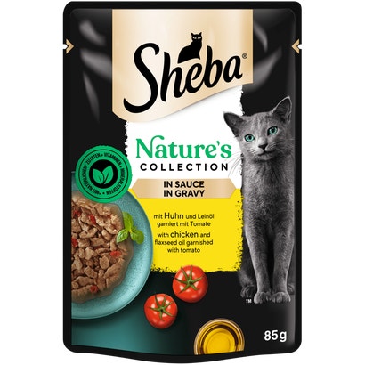 Nature's Collection in Sauce mit Huhn und Leinöl garniert mit Tomate, Portionsbeutel