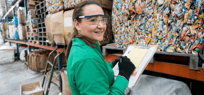 Mitarbeiter, der an Lieferungen arbeitet